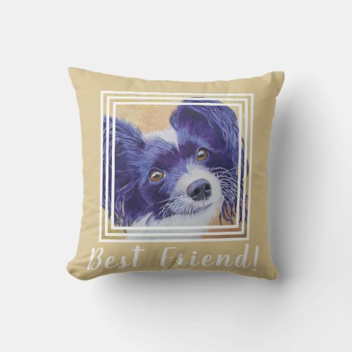 Absolutely Adorable Papillon Throw Pillow