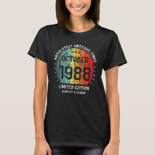 Absolutely Awesome Since October 1988 Man Woman Bi T-Shirt