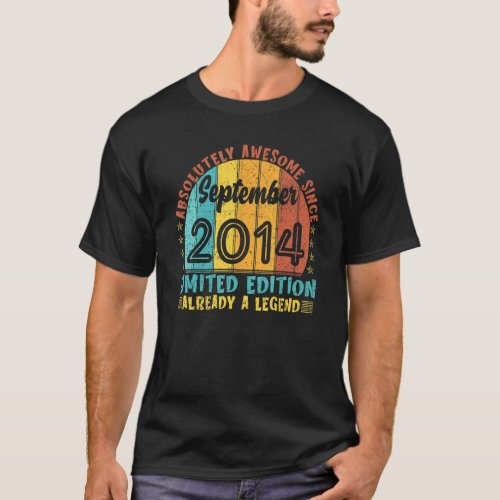 Absolutely Awesome Since September 2014 Boy Girl B T_Shirt