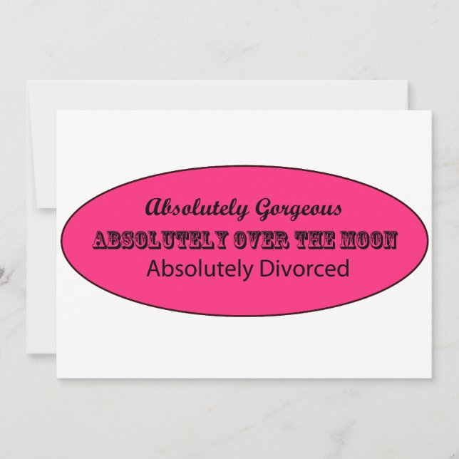 Absolutely Divorced Party Invitation (Front)