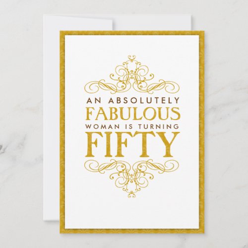 Absolutely Fabulous 50th Birthday Party Invitation