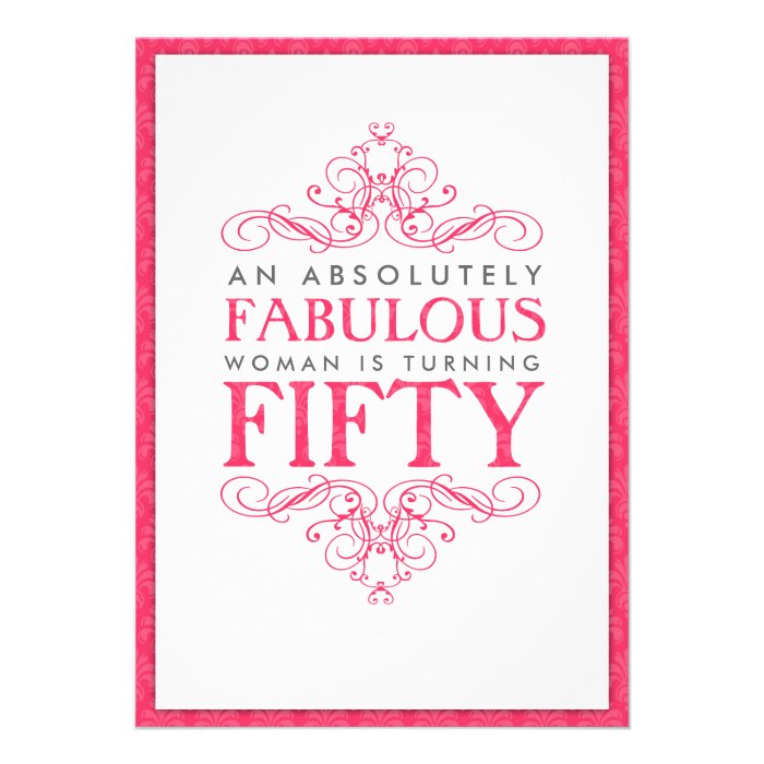 Absolutely Fabulous 50th Birthday Party Invitation