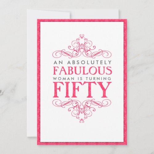 Absolutely Fabulous 50th Birthday Party Invitation