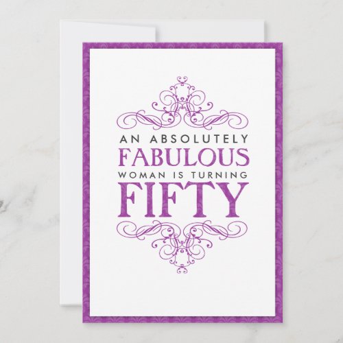 Absolutely Fabulous 50th Birthday Party Invitation