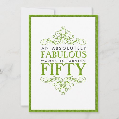 Absolutely Fabulous 50th Birthday Party Invitation