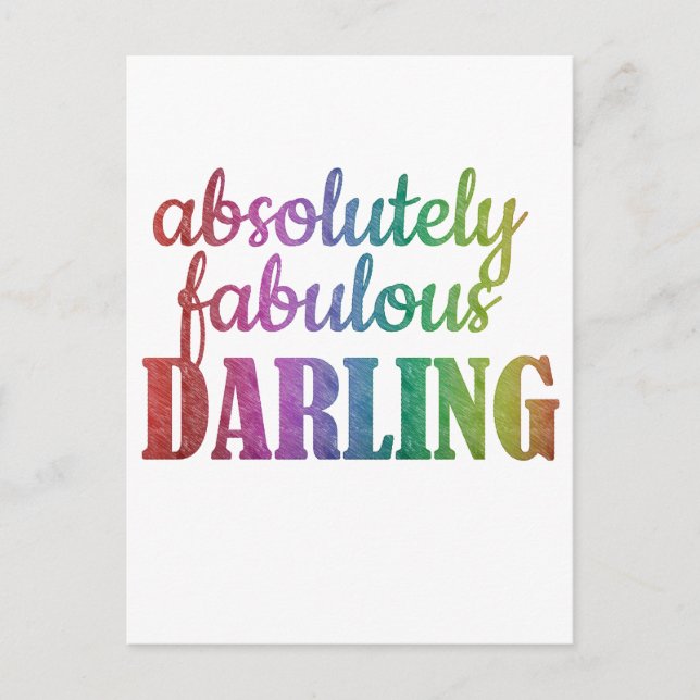 ABSOLUTELY FABULOUS DARLING - FABULOUS - DARLING - POSTCARD (Front)