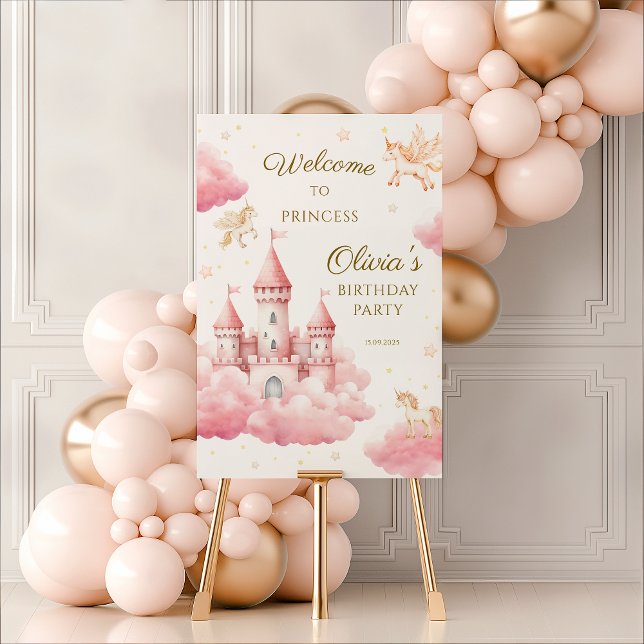 Absolutely Magical Pink Castle Birthday Foam Board (Creator Uploaded)