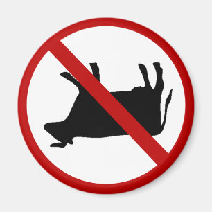 Absolutely NO Cow Tipping Permitted! Funny Magnet
