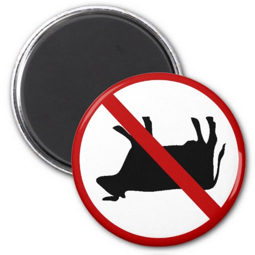 Absolutely NO Cow Tipping Permitted Funny Magnet