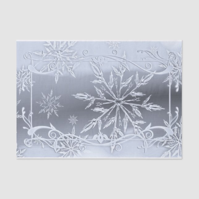 Absolutely Stunning Snowflake Design Tissue Paper (Front)