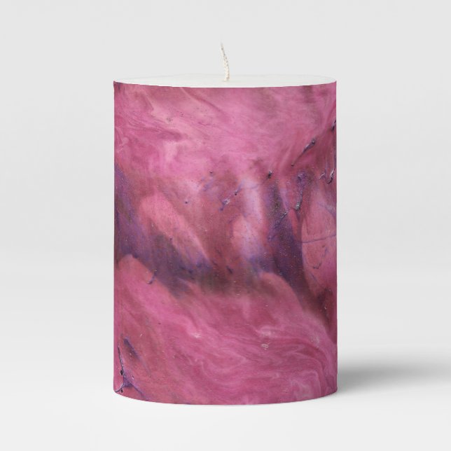 Absorb Vibrant Red Acrylic Abstract Candle (Front)