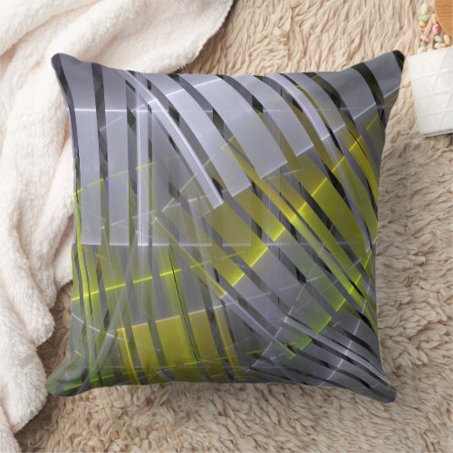 Absract geometric striped decoration throw pillow