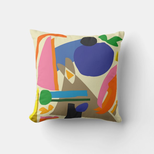 Absract Morning Throw Pillow (Front)