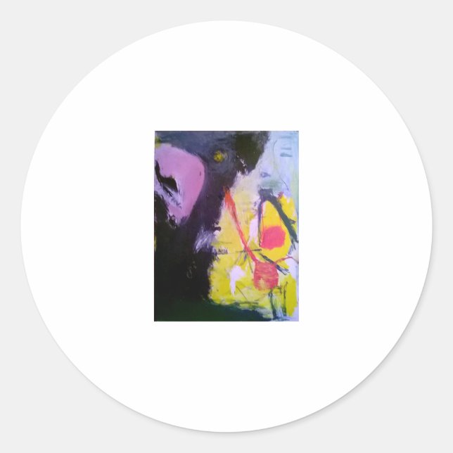 Absrtact Painting Jeff Hankamer Artjunkhaus Art Classic Round Sticker (Front)