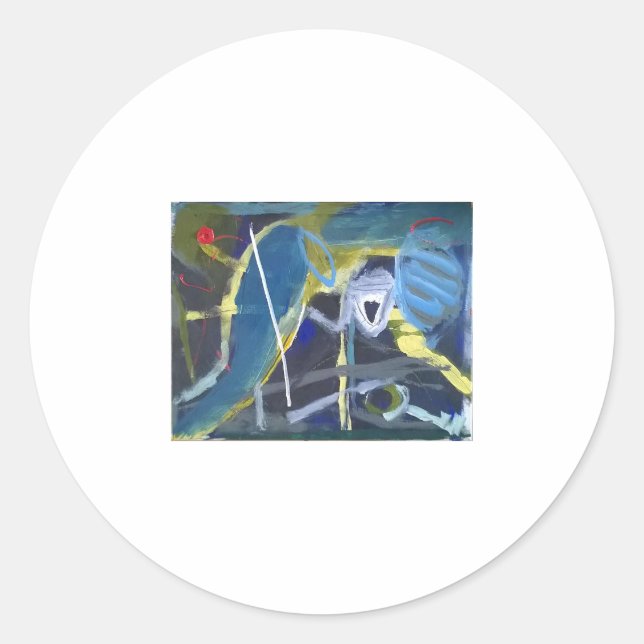 Absrtact Painting Jeff Hankamer Artjunkhaus Yoga Classic Round Sticker (Front)