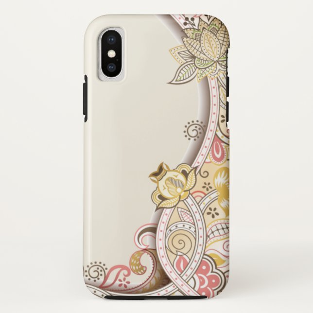 Abstact Flower Vector iPhone XS Case (Back)