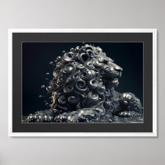 Abstact Lion Framed Print