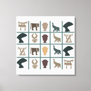 Abstact Modern African tribal art Canvas Print