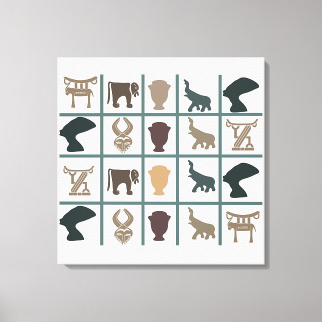 Abstact Modern African tribal art Canvas Print (Front)