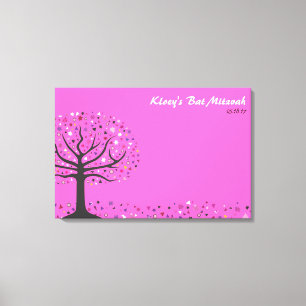 Abstact Tree of Life Bat Mitzvah Sign In Board