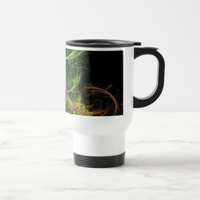 Abstarct Art Space Flowers Travel Mug (Right)