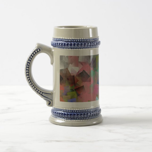 Abstarct Cubes Beer Stein (Left)