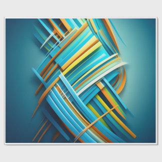 abstarct design Blue Wrapping Paper