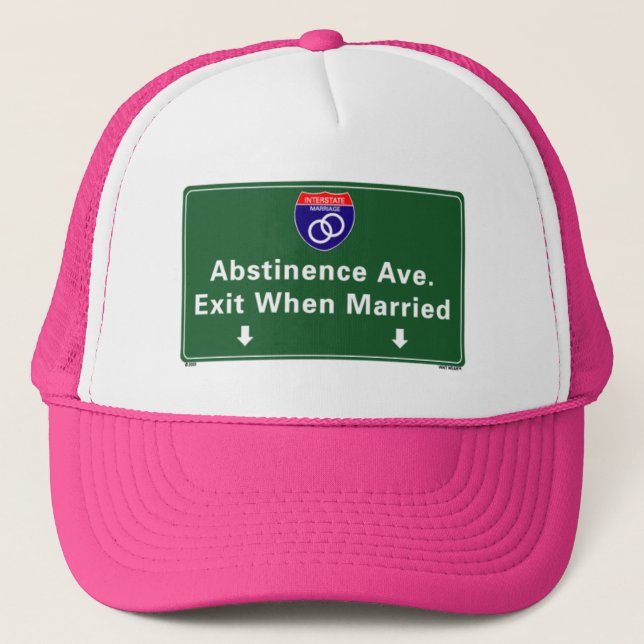 Abstinence Ave. Trucker Hat (Front)