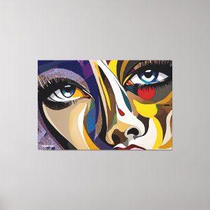 ABSTR_24-011, Abstract Face Art  Canvas Print