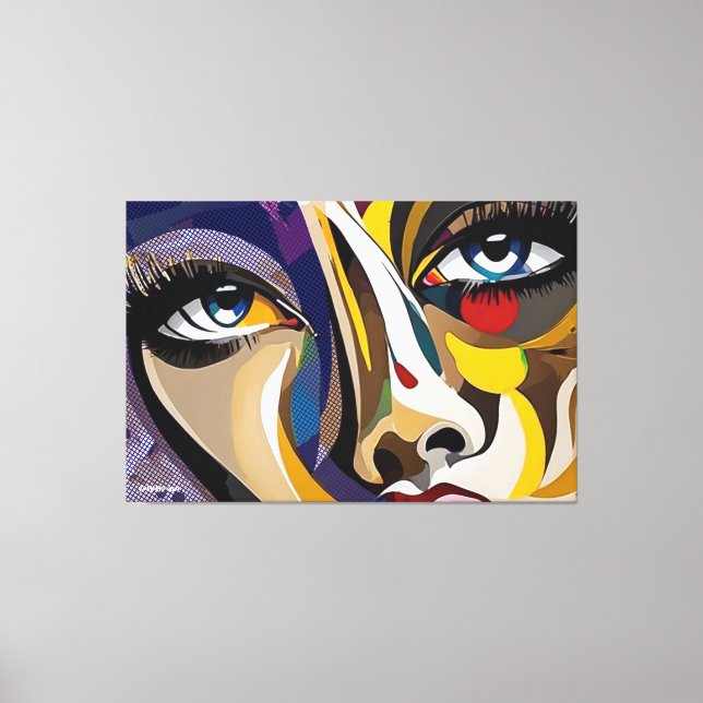 ABSTR_24-011, Abstract Face Art  Canvas Print (Front)