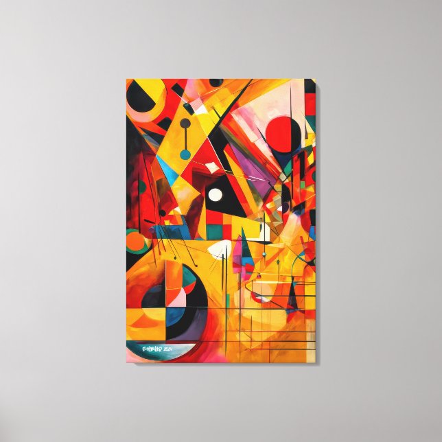 ABSTR_24-028, Geometric, Cubism  Canvas Print (Front)