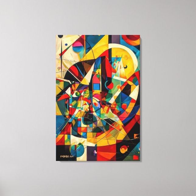 ABSTR_24-029, Geometric, Cubism Canvas Print (Front)