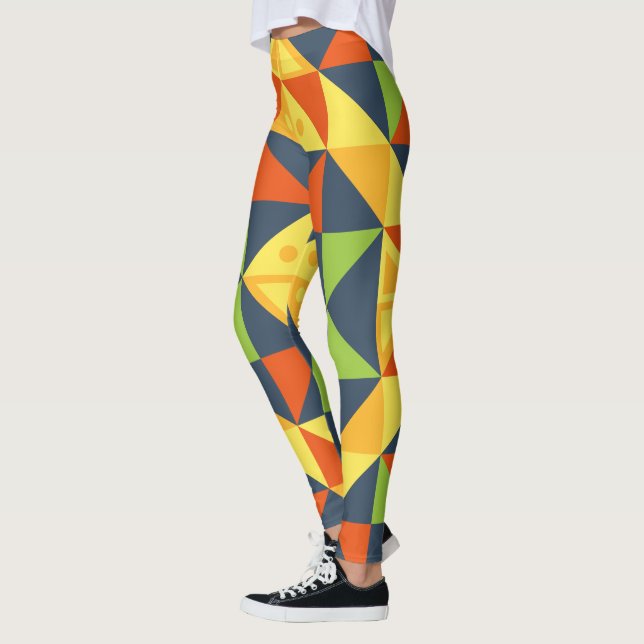 Abstrac  geometrically colors leggings (Left)