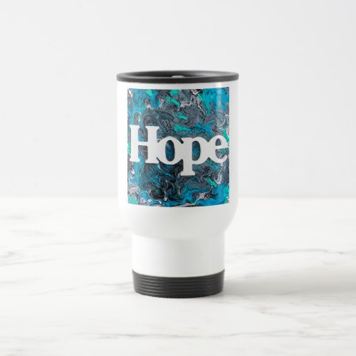 Abstrac Hope Love Faith TravelCommuter Mug 15 oz 