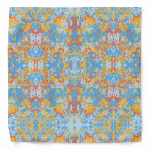 Abstrack Blue Yellow Exclusive Pattern Bandana