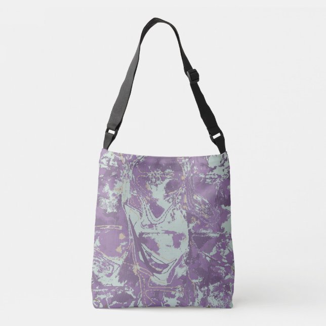 Abstrack Purple Exclusive Active Fashion Pattern Crossbody Bag (Back)