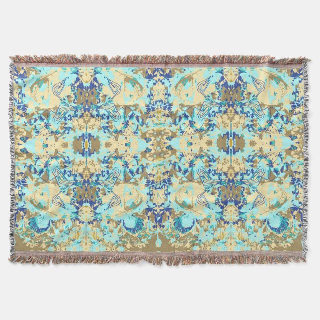 Abstrack Yellow Exclusive Pattern Throw Blanket (Front)