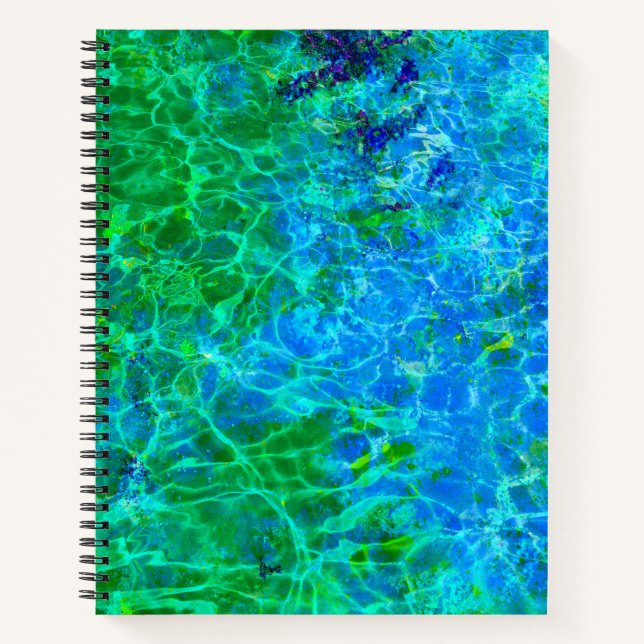 abstracr blue and green notebook (Front)