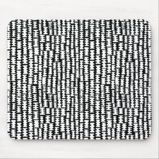 Abstract 020712 - White on Black Mouse Pad