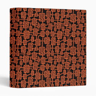 Abstract 041113 (1in) - Autumn Orange on Black Binder