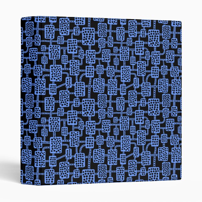 Abstract 041113 (1in) - Baby Blue on Black Binder (Front/Spine)
