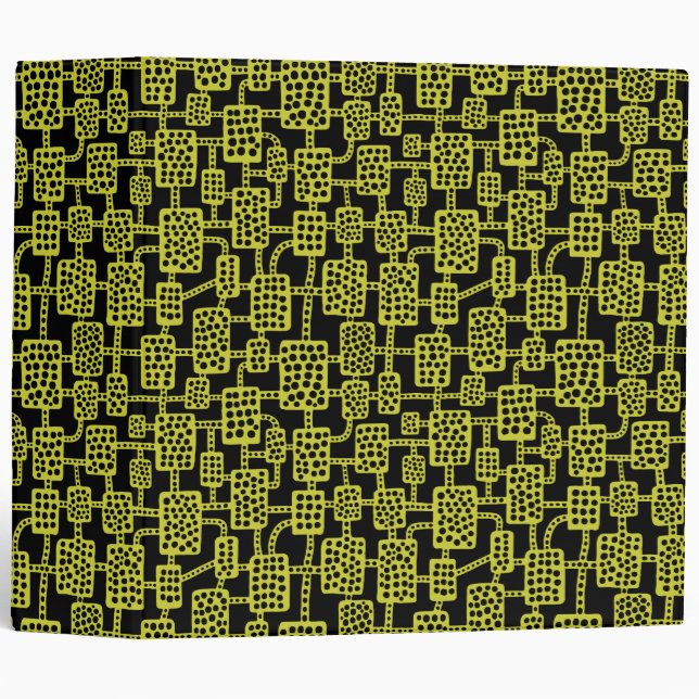 Abstract 041113 (2in) - Banana Yellow on Black Binder (Front/Spine)
