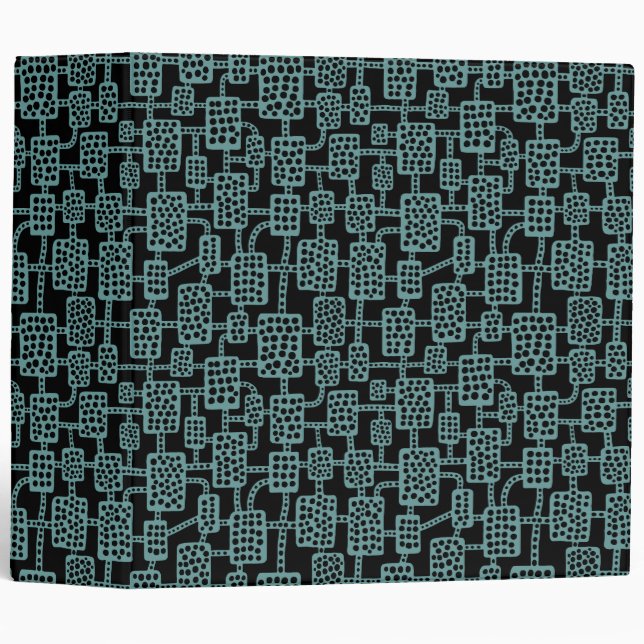 Abstract 041113 (2in) - Ocean Green on Black Binder (Front/Spine)