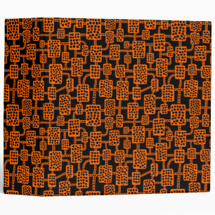 Abstract 041113 (2in) - Orange on Black Binder