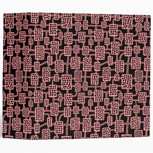 Abstract 041113 (2in) - Soft Pink on Black Binder (Front/Spine)