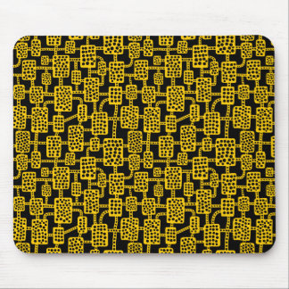 Abstract 041113 - Amber on Black Mouse Pad