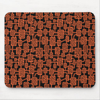Abstract 041113 - Autumn Orange on Black Mouse Pad