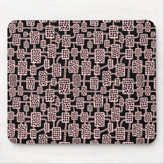 Abstract 041113 - Faded Pink on Black Mouse Pad