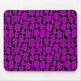 Abstract 041113 - Magenta on Black Mouse Pad
