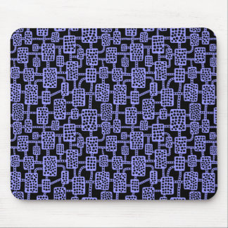 Abstract 041113 - Pastel Blue on Black Mouse Pad